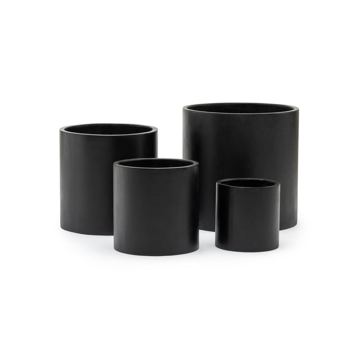 Elle Cylinder Planter - Black - Pots & Planters Loom Collection Loom Collection Dubai