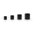 Elle Cylinder Planter - Black - Pots & Planters Loom Collection Loom Collection Dubai