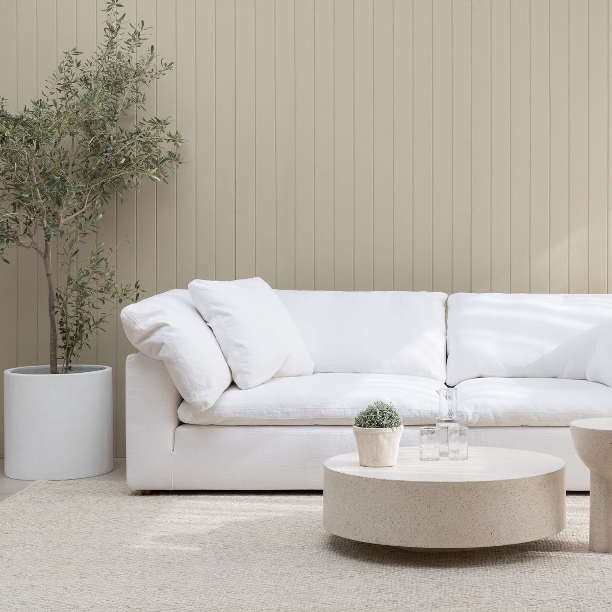 Elle Cylinder Planter - Chalk - Pots & Planters Loom Collection Loom Collection Dubai