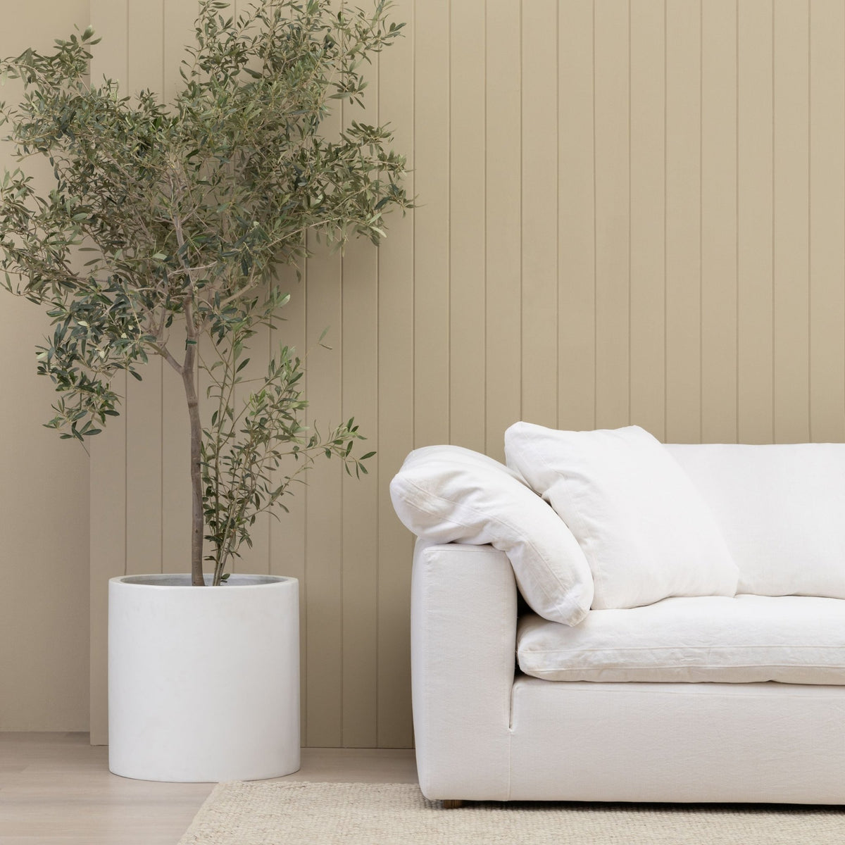 Elle Cylinder Planter - Chalk - Pots & Planters Loom Collection Loom Collection Dubai