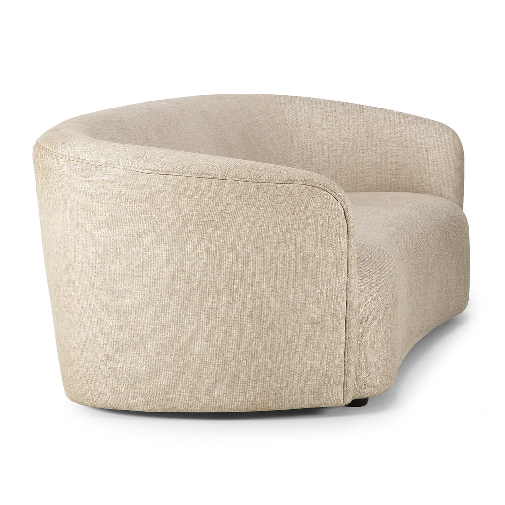 Ellipse Sofa - Oatmeal Fabric - 3 Seater - Loom Collection