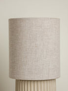 Enza Small Warm White Ribbed Concrete Table Lamp