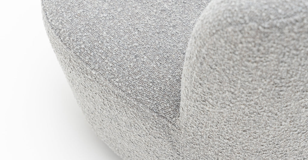 Erin Swivel Accent Chair - Grey Boucle.