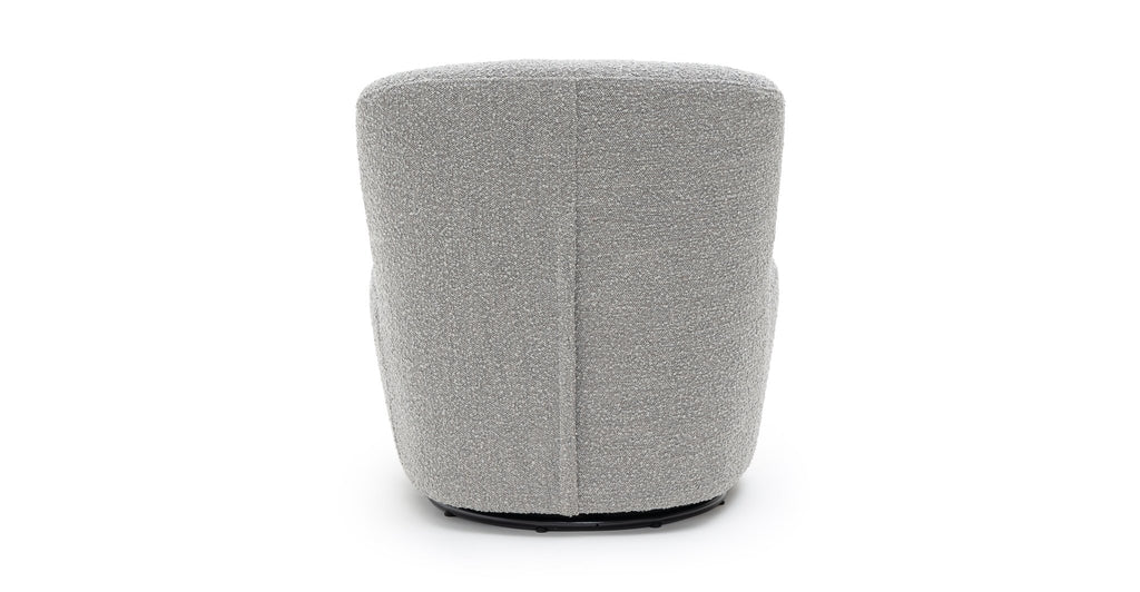 Erin Swivel Accent Chair - Grey Boucle.