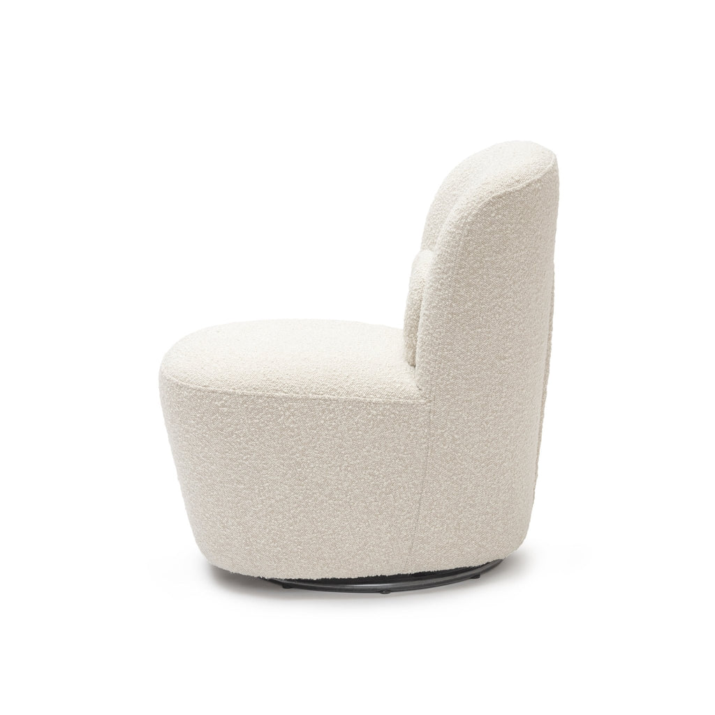 Erin Swivel Accent Chair - Ivory Bouclé - Loom Collection