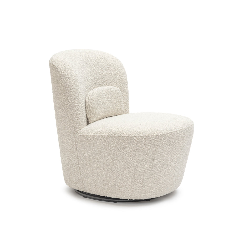 Erin Swivel Accent Chair - Ivory Bouclé - Loom Collection