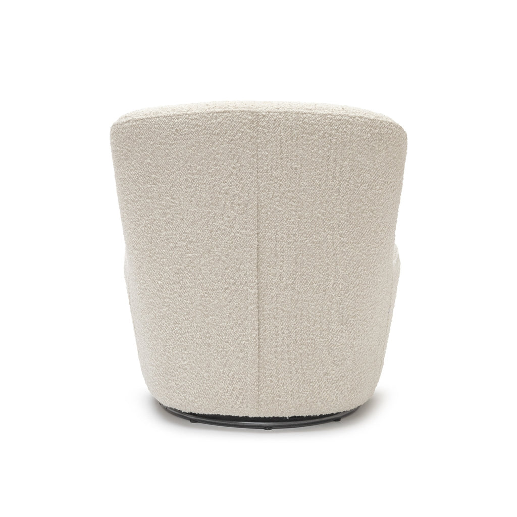 Erin Swivel Accent Chair - Ivory Bouclé - Loom Collection