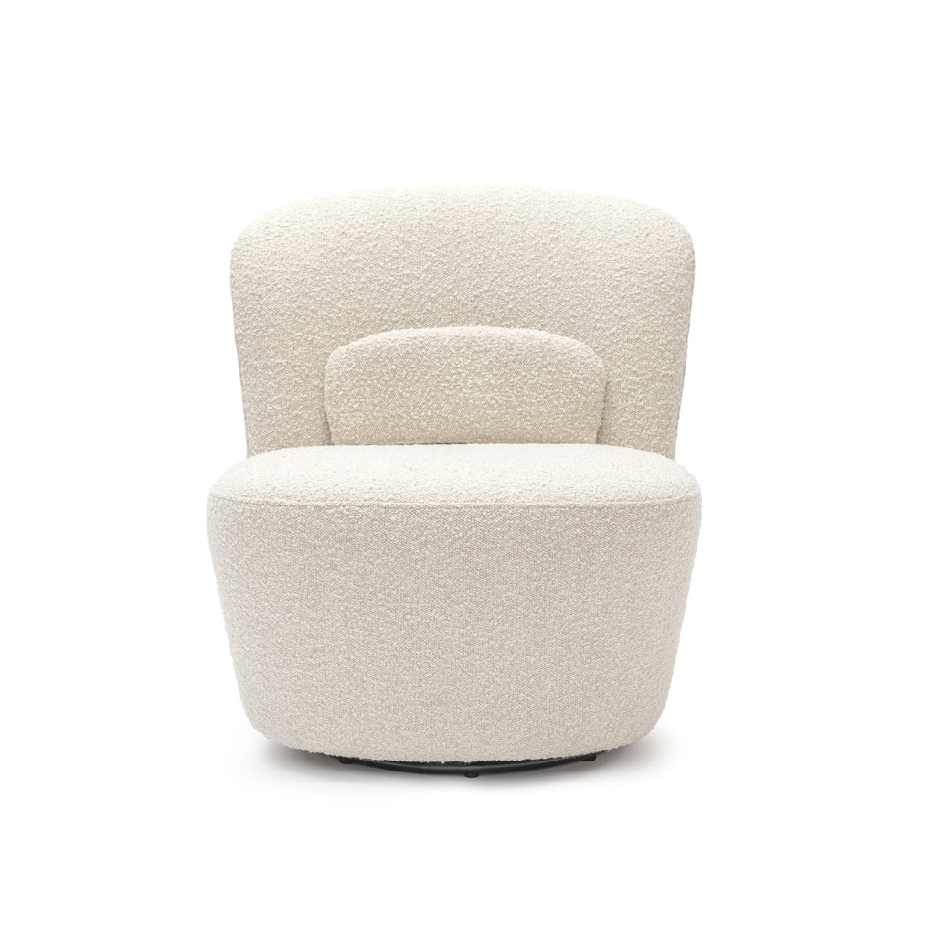 Erin Swivel Accent Chair - Ivory Bouclé - Loom Collection