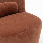 Erin Swivel Accent Chair - Rust Velvet