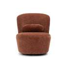 Erin Swivel Accent Chair - Rust Velvet