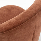 Erin Swivel Accent Chair - Rust Velvet