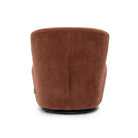 Erin Swivel Accent Chair - Rust Velvet