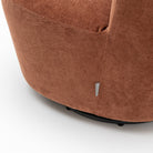 Erin Swivel Accent Chair - Rust Velvet