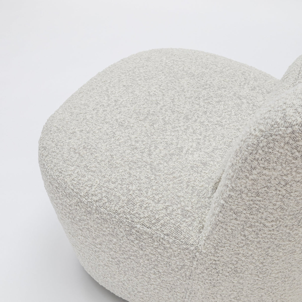 Erin Swivel Accent Chair - Salt & Pepper Bouclï¿