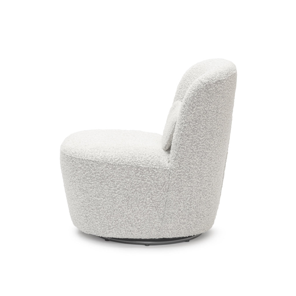 Erin Swivel Accent Chair - Salt & Pepper Bouclé - Loom Collection