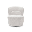 Erin Swivel Accent Chair - Salt & Pepper Bouclï¿