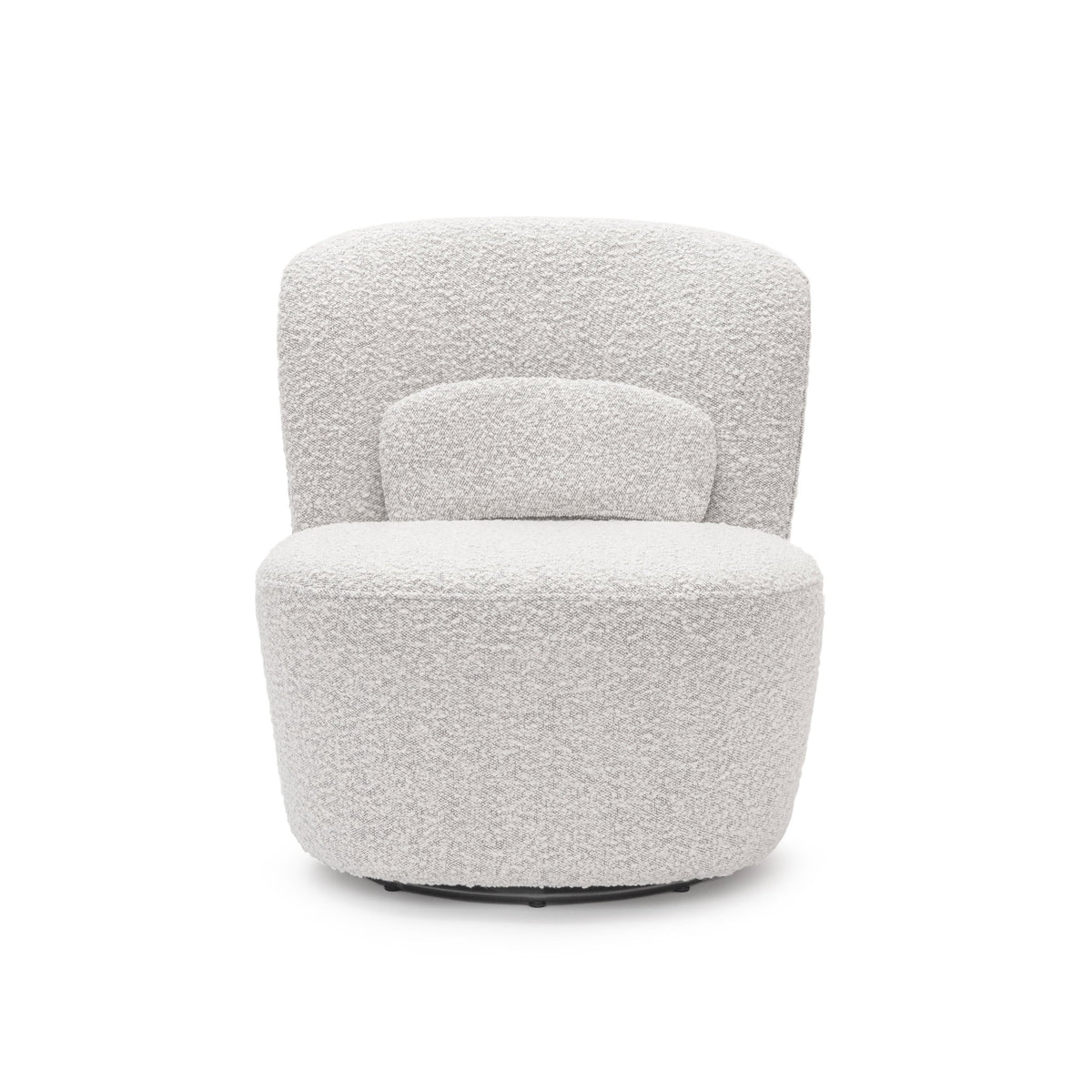Erin Swivel Accent Chair - Salt & Pepper Bouclï¿