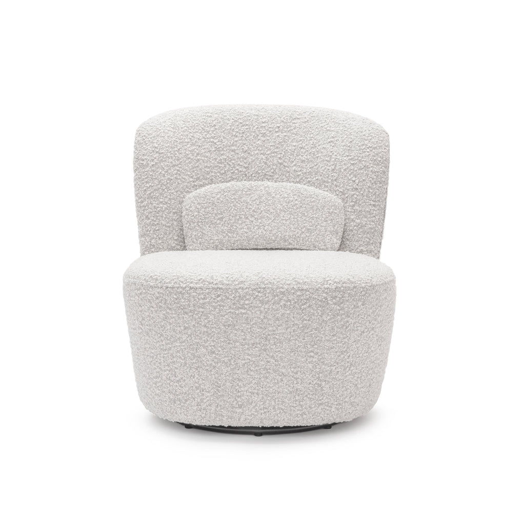 Erin Swivel Accent Chair - Salt & Pepper Bouclé - Loom Collection