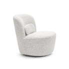 Erin Swivel Accent Chair - Salt & Pepper Bouclï¿