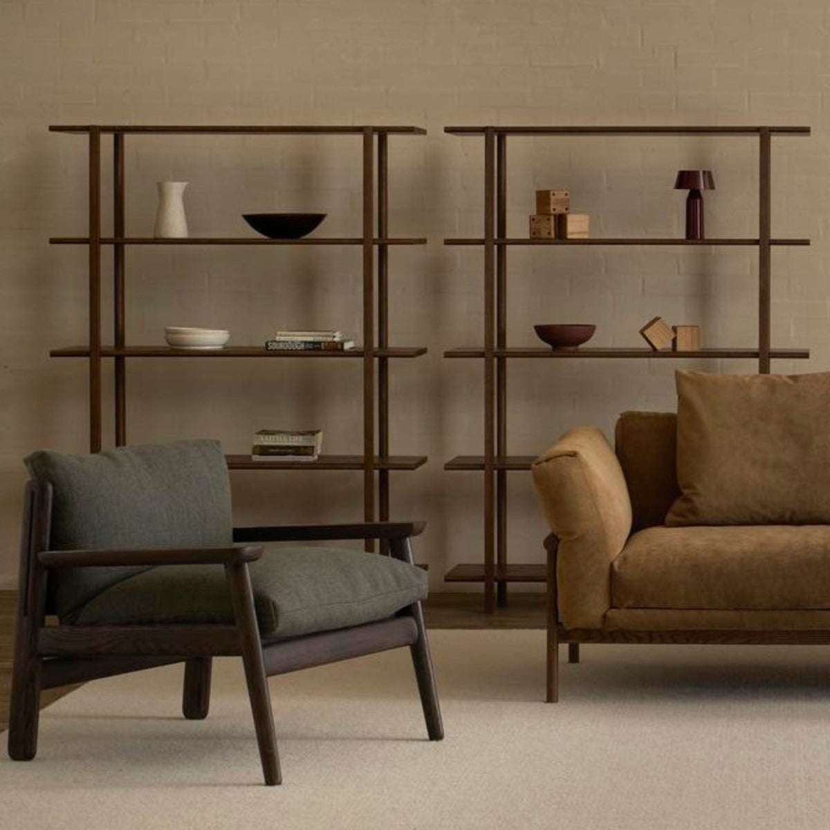Farnsworth Tall Shelf - Espresso Oak - Shelving Tolv Loom Collection Dubai