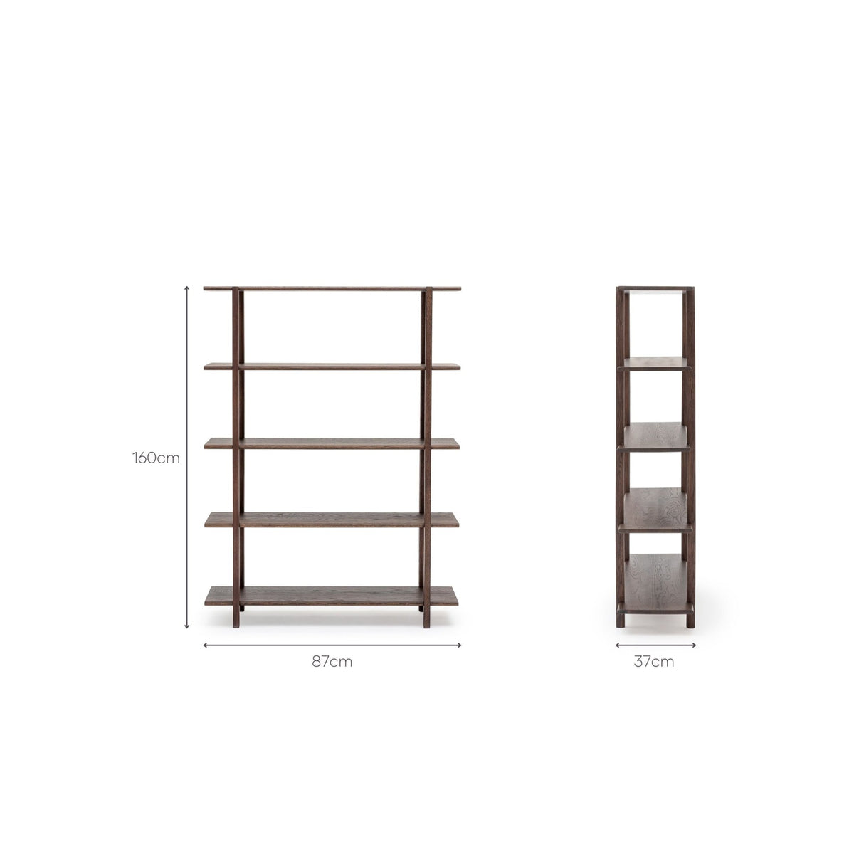 Farnsworth Tall Shelf - Espresso Oak - Shelving Tolv Loom Collection Dubai