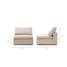 Feather Cloud Armless - Natural - Modular Sofas Loom Collection Loom Collection Dubai