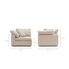 Feather Cloud Corner - Natural - Modular Sofas Loom Collection Loom Collection Dubai