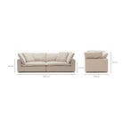 Feather Cloud Daybed Sofa - Natural - Modular Sofas Loom Collection Loom Collection Dubai