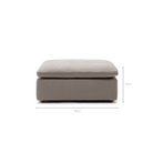 Feather Cloud Ottoman - Mineral - Ottomans Loom Collection Loom Collection Dubai