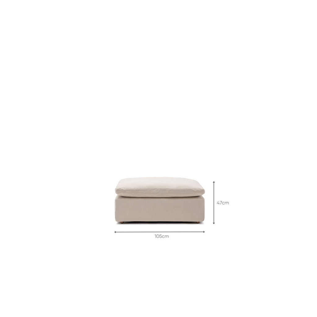 Feather Cloud Ottoman - Natural - Ottomans Loom Collection Loom Collection Dubai
