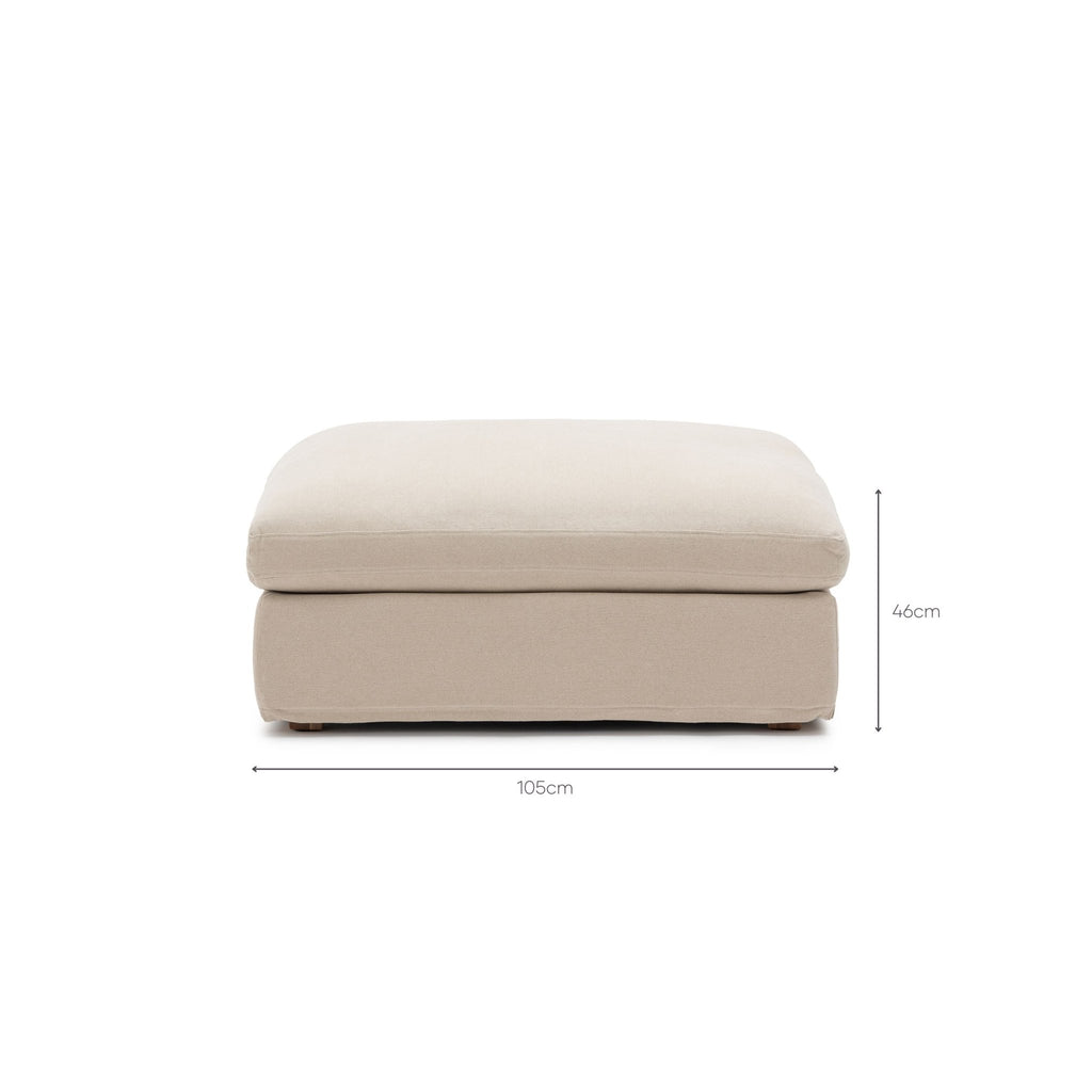 Feather Cloud Ottoman - Natural - Ottomans Loom Collection Loom Collection Dubai