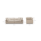 Feather Cloud Small Sofa - Natural - Modular Sofas Loom Collection Loom Collection Dubai