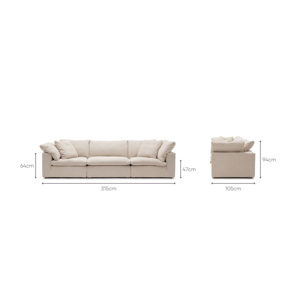 Feather Cloud Sofa - Natural - Modular Sofas Loom Collection Loom Collection Dubai