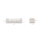 Feather Cloud Sofa - Off White - Modular Sofas Loom Collection Loom Collection Dubai