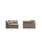Feather Cloud XL Left Arm - Mineral - Modular Sofas Loom Collection Loom Collection Dubai