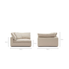 Feather Cloud XL Left Arm - Natural - Modular Sofas Loom Collection Loom Collection Dubai
