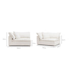Feather Cloud XL Left Arm - Off White - Modular Sofas Loom Collection Loom Collection Dubai