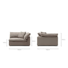 Feather Cloud XL Right Arm - Mineral - Modular Sofas Loom Collection Loom Collection Dubai