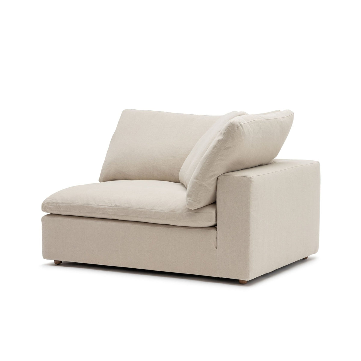 Feather Cloud XL Right Arm - Natural - Modular Sofas Loom Collection Loom Collection Dubai