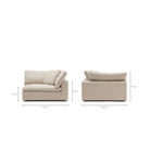 Feather Cloud XL Right Arm - Natural - Modular Sofas Loom Collection Loom Collection Dubai