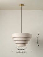 Fia - Tiered Linen Lampshade - Ceiling Lights Lights & Lamps Loom Collection Dubai