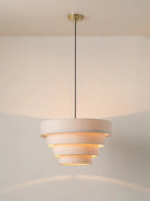 Fia - Tiered Linen Lampshade - Ceiling Lights Lights & Lamps Loom Collection Dubai