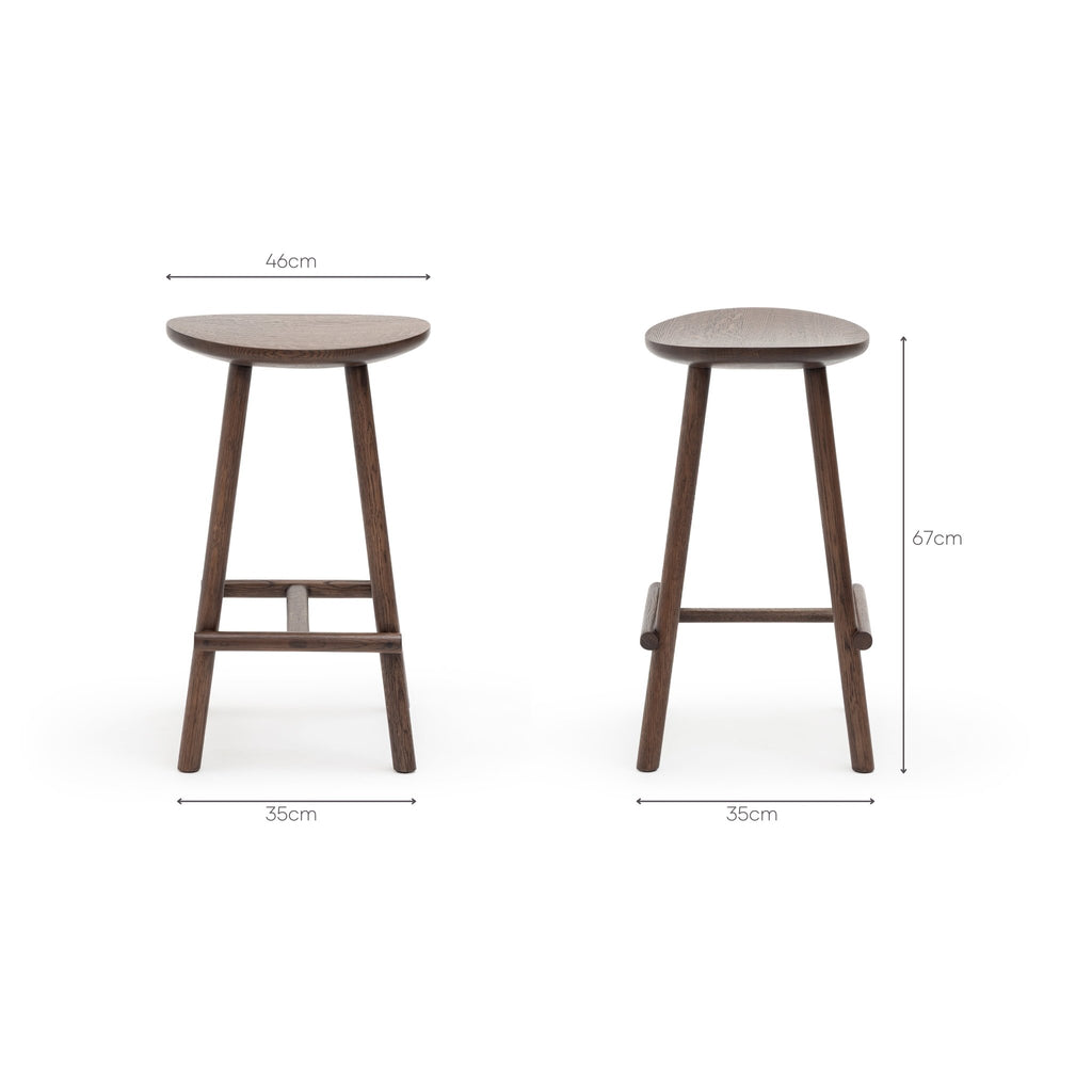 Figura Counter Stool - Espresso Oak