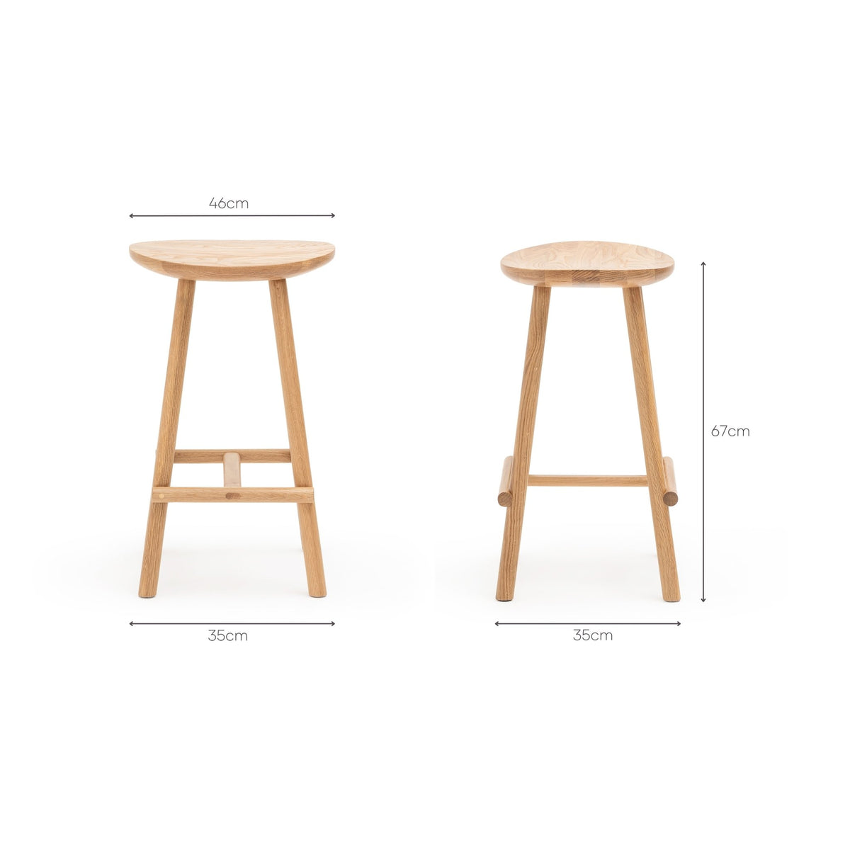 Figura Counter Stool - Light Oak
