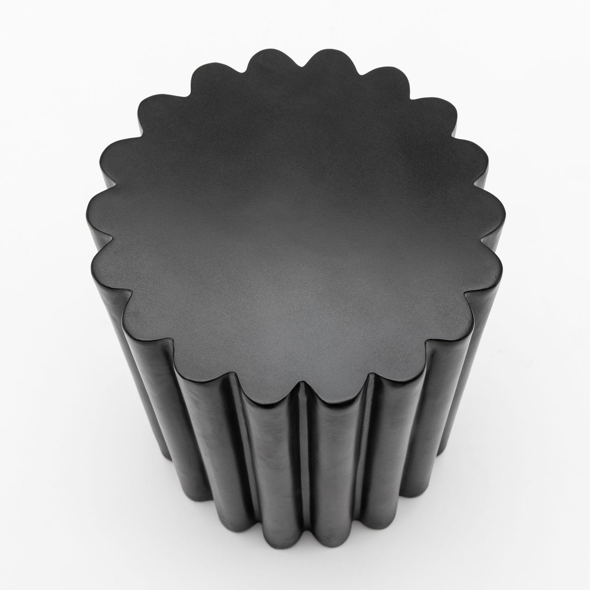 Flute Stool - Black - Side Tables Loom Collection Loom Collection Dubai