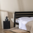 Flute Stool - Black - Side Tables Loom Collection Loom Collection Dubai