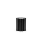 Flute Stool - Black - Side Tables Loom Collection Loom Collection Dubai