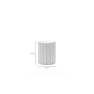 Flute Stool - Chalk - Side Tables Loom Collection Loom Collection Dubai