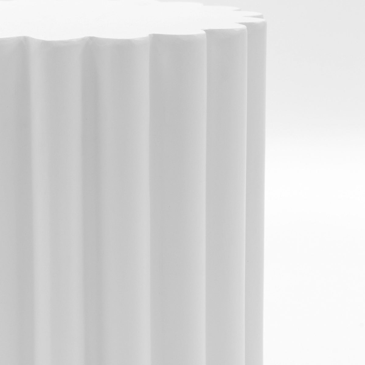 Flute Stool - Chalk - Side Tables Loom Collection Loom Collection Dubai