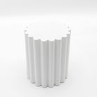 Flute Stool - Chalk - Side Tables Loom Collection Loom Collection Dubai